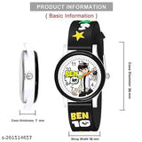White dial multicolored strap Analogue watch pack for kids - Alloy case, silicon strap with cartoon character design