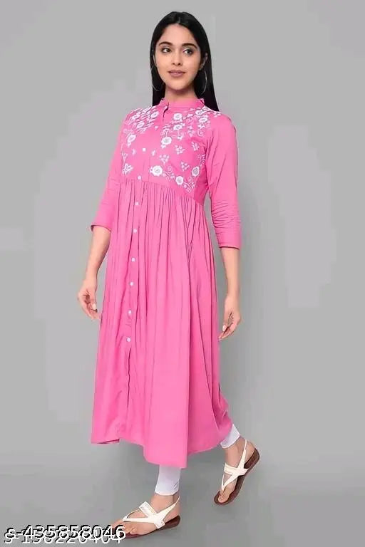 Viscose rayon embroidered blouse with three-quarter sleeves, Indian origin, bust sizes S to XXXL