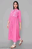 Viscose rayon embroidered blouse with three-quarter sleeves, Indian origin, bust sizes S to XXXL