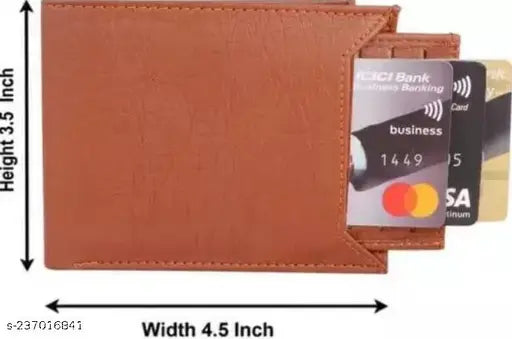 Faux leather wallet, SAMTROH Men formal/casual fashion, 2 compartments, solid design, free size