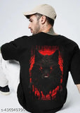 Oversized cotton t-shirt for men, print design, casual wear - white