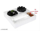 Black glass Shiva Linga backflow incense burner with 51 cones, decorative home & office item