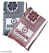 Absrtact print, high-quality cotton Solapur chaddar blanket pack of 2 (60x90), versatile and easy care