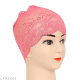 Cotton grey pink Monati under hijab net design headscarf cap pack of 2, versatile accessory for modest fashion