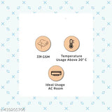 Grey hypoallergenic microfiber AC comforter (90x4x90in), suitable for all seasons, made from 220 GSM cotton, ideal for king size double bed