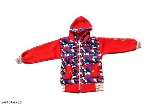 Cotton linen printed net baby winterwear, long sleeves - stylish & warm 12-18 months