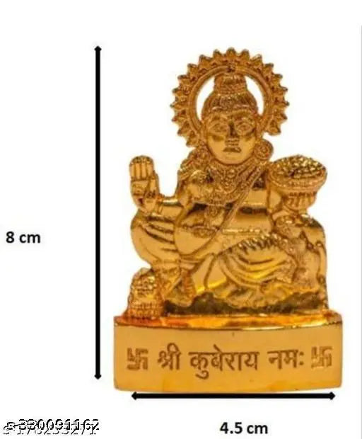 Brass Kuber Idol Murti for Diwali Puja, premium quality vintage Hindu deity statue
