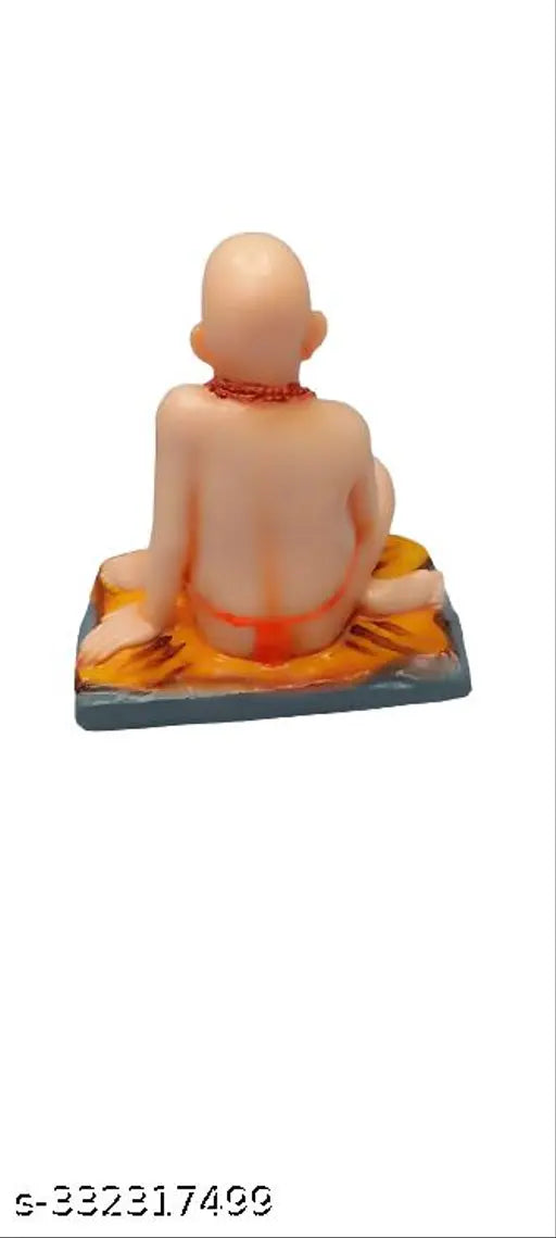 High-quality resin Shree Swami Samarth Idol for home decor, dimensions: 9x8cm, color may vary