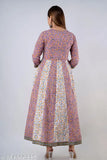 Cotton three-quarter sleeve printed kurti, Aagam Graceful style from India