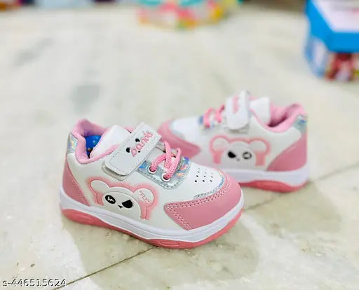 Synthetic party shoes for girls, printed design, lightweight & comfy, ideal for casual events (21-24M, 2.5-3Y, 3-3.5Y)