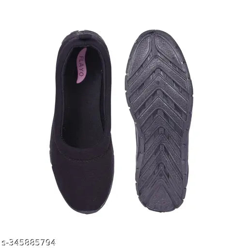 Blacky canvas loafers with PVC sole, solid net pattern in various sizes from IND-4 to IND-9. Made in India