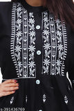 Trendy XL embroidered cotton rayon kurta, great for parties and festive wear, made in India
