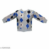 Colorblocked cotton blend winter vest for kids, long sleeves, button closer, size options 6-9M & 6-12M