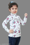 Wool printed fancy girls sweater, long sleeves in various sizes for Kids (2-10 years), India origin