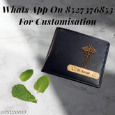 High Demand Blue Leather Men's Wallet, sleek design with 2 compartments, premium matt finish leather, perfect for any occasion