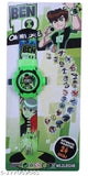 Ben 10 digital watch, projector, colorful kids' watch with animations, free size from India
