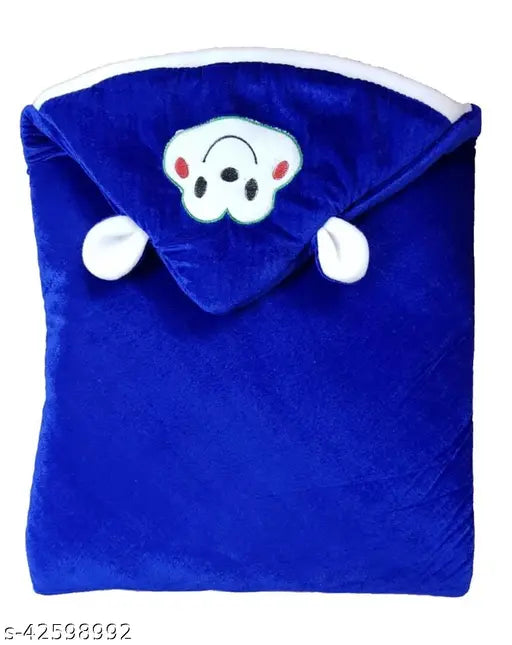 Super soft velvet newborn pack, abstract print Brandonn baby blanket for boys & girls (0-6 months), 66cm x 66cm, India-made