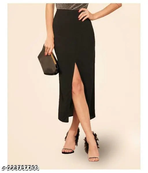 Trendy cotton blend skart for women, solid style in various sizes from 24-30 inches