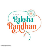 White polycotton printed Rakshabandhan T-shirt for men, stylish half sleeve design, soft and comfortable fabric