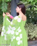 Georgette Pista Flower printed sleeveless top, vibrant Indian fashion