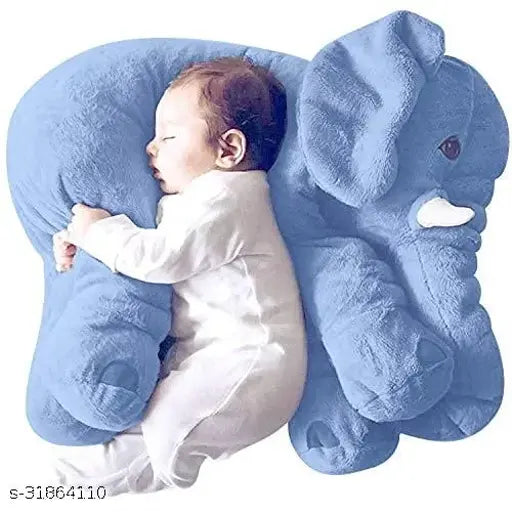 Blue oversized elephant pillow-teddy bear, durable fiber net, children's playtime toy (42cm)