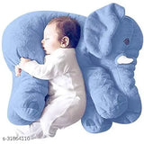 Blue oversized elephant pillow-teddy bear, durable fiber net, children's playtime toy (42cm)
