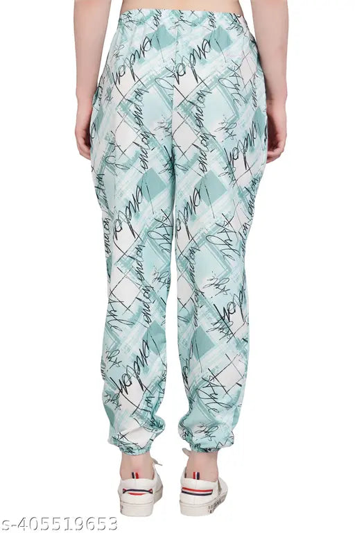 Crepe printed women's pyjama, Indian-made, casual and comfortable