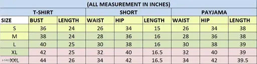 Women's printed pyjama set in premium quality, pack of 2. Polycotton fabric, short sleeves, various sizes available