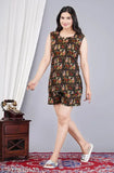 Stylish rayon nightsuits for women, printed net design, available in S-XXL sizes from India
