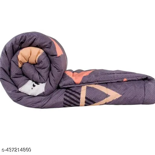 Reversible microfiber polycotton comforter, 220 GSM, single bed size (60x90 inches), India origin