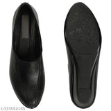 Textured synthetic T39-Black women's ballerinas with closed back, stylish and comfortable for today's youth image