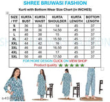 Blue & White Floral Printed Cotton Blend Rayon Anarkali Kurta Pant Set with Pockets Gotta Patti Detailing, Indian ethnic wear for festive or casual occasions