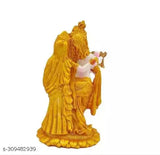 Resin Radha Krishna idol, Indian god statue, handcrafted religious figurine, 4.5cm high, 19cm tall, 7.5cm wide
