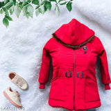 Polycotton partywear jacket for kid girls, solid color and long sleeves. Perfect for casual wear, parties, or gifts. Premium quality fabric with fine stitching, ideal for various occasions. Available in sizes 3-4 Years, 4-5 Years, 5-6 Years, 6-7 Years, and 7-8 Years. Made in India