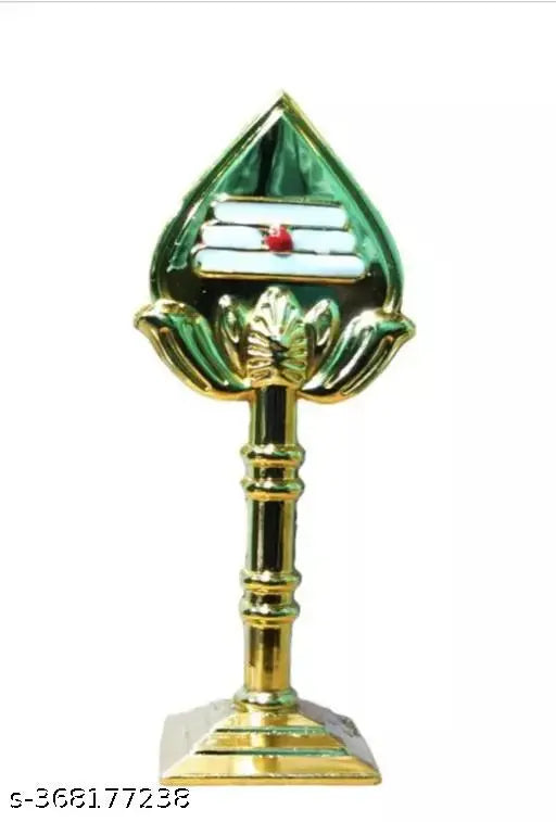 Brass SARAM MURUGAN VEL tiny pooja mat, 10cm x 2cm, Indian Murugan idol for car dashboards and decorative showpieces