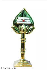 Brass SARAM MURUGAN VEL tiny pooja mat, 10cm x 2cm, Indian Murugan idol for car dashboards and decorative showpieces