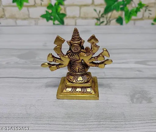 Brass 3-inch Varahi Devi Idol, Indian Goddess of creation and power