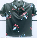 Dupion silk Mani tree printed net t-shirt, vibrant design, XL size, length 32 inches