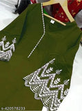 Rayon kurta set for couples, solid color and three-quarter sleeves, Indian women's fashion with pants bottomwear