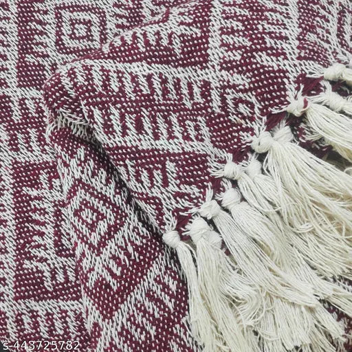 Lavender 100% cotton, soft plush throw blanket ideal for bed, couch, or sofa chair. Warm and cozy single layer, abstract pattern