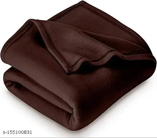 Brown fleece premium soft single bed blanket (60x90 inch) by RICHLINEN