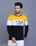 Graceful men's cotton blend long sleeved T-shirt, bio-dyed in rich biowashed hues, printed pattern, S to XL sizes available
