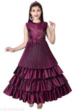 Silk sleeveless dress for girls aged 3-10, pure silk, single quantity from India