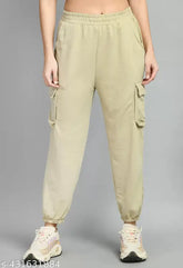 Black lycra blend trousers, regular fit for women, ideal for everyday wear from ARJ FASHION