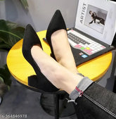 Black bellies suede sandals for women & girls - colorblocked, slip-on design for fashionable versatility