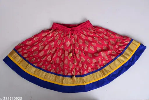 Rayon polka dot traditional Rajasthani ethnic lehenga choli for baby girls, 3-24 months