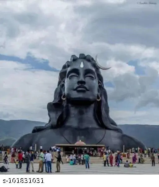 Resin Adiyogi Shiva statue, 6x4 inch, for home & office decor - Mahadev Murti Idol for car dashboard pooja