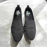 Textured canvas ballerinas for women, slip-on style in sizes IND-5 to IND-9, made in India