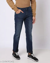 Denim Blue Jeans for Men & Boys - Stylish, Comfortable, Slim Fit, Mid-Rise from RUSTICBLOOMS