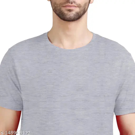 Solid cotton crew neck t-shirt for men, size S-XXL, made in India, perfect pair with jeans